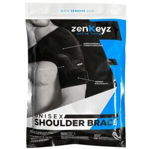 ZENKEYZ Unisex Shoulder Brace in Black, S/M